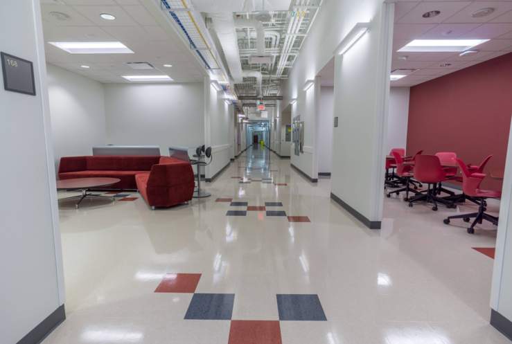 Interior view of research hallway at STAR Park