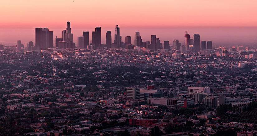 Los Angeles Skyline during dusk