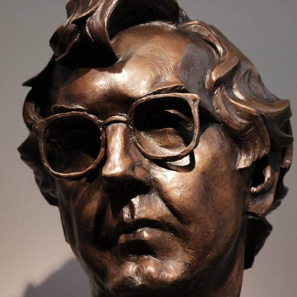 Photo of Larry McMurtry sculpture