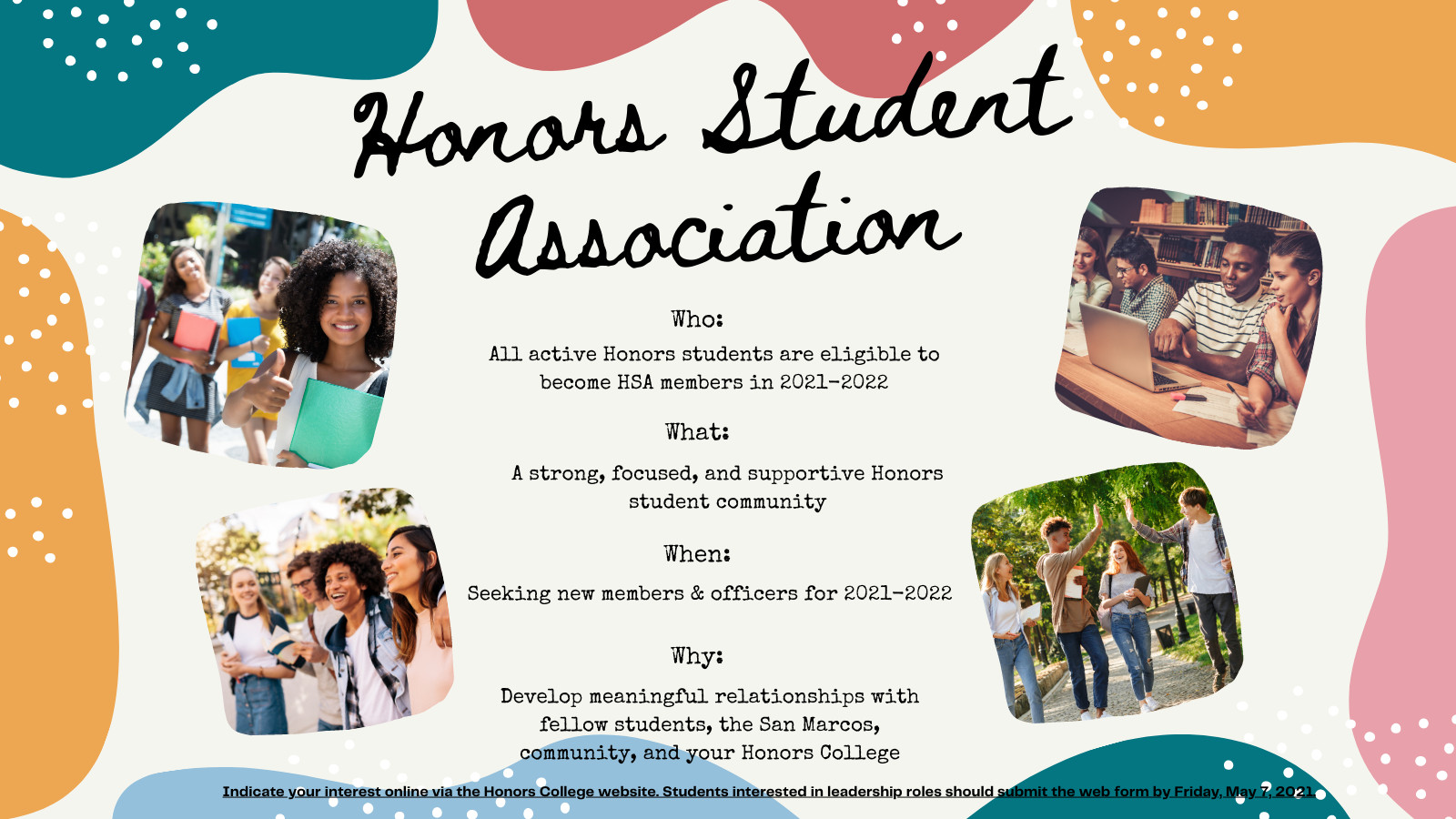 Honors Student Association 2021-2022