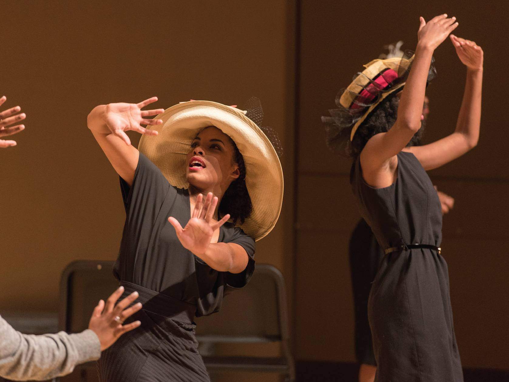 students dance at Black and Latino Playwrights Conference