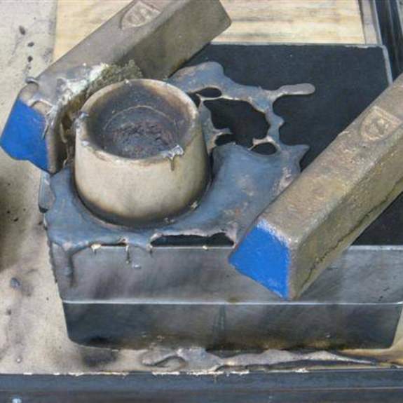 Image, cooled sand mold.