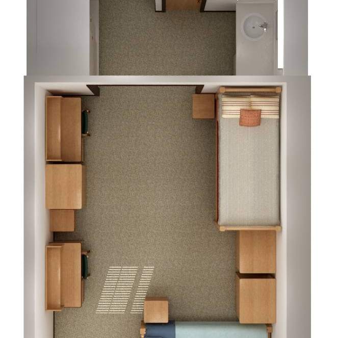 Blanco Hall double bedroom layout