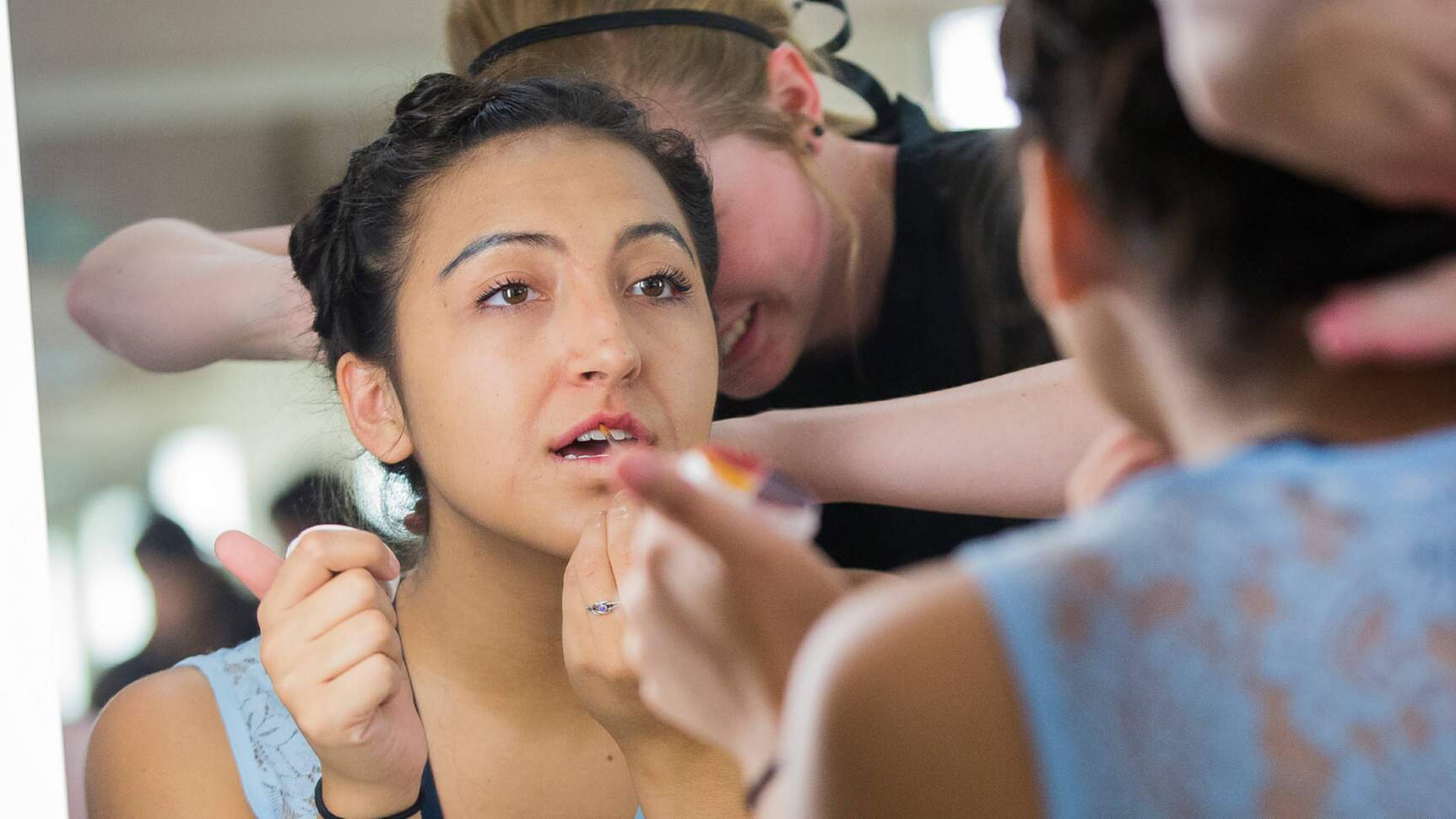 Girl Putting on Makeup
