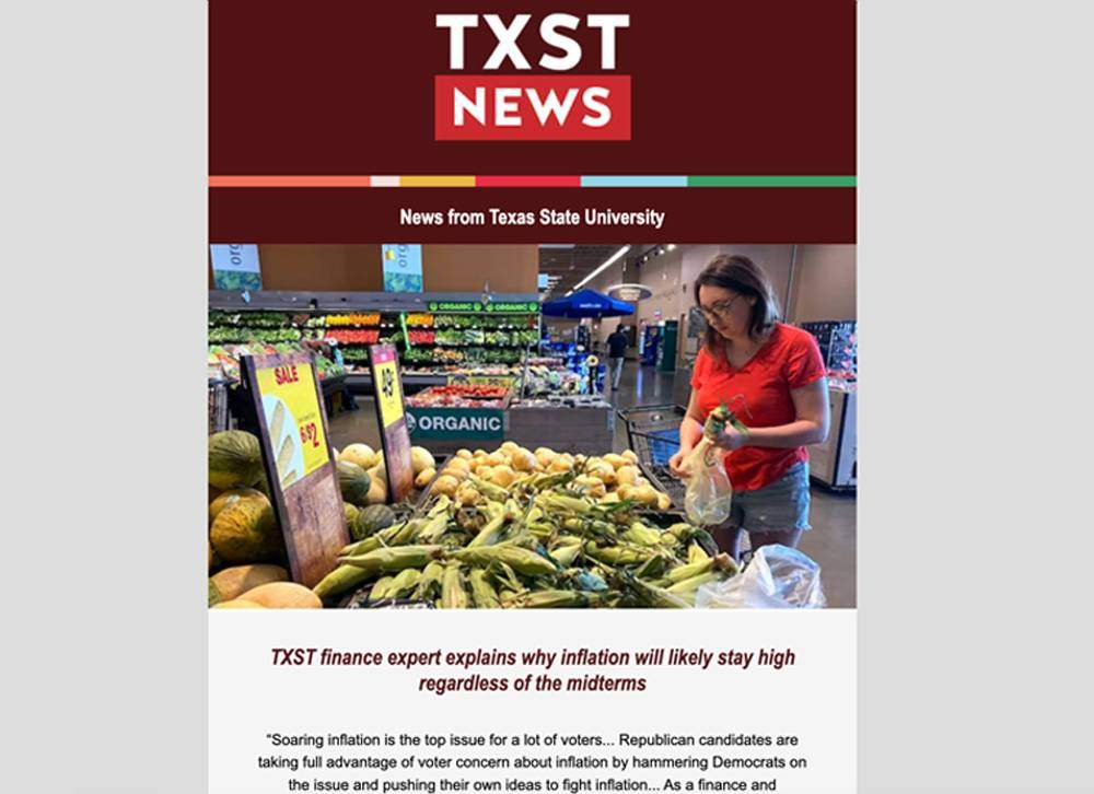 TXST NEWS email newsletter