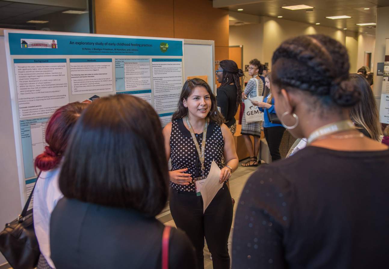 Latina student presents her research