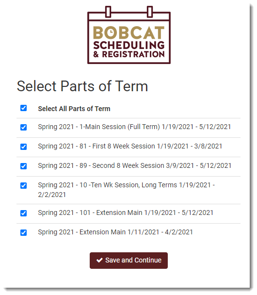 BSR Select Parts of Term