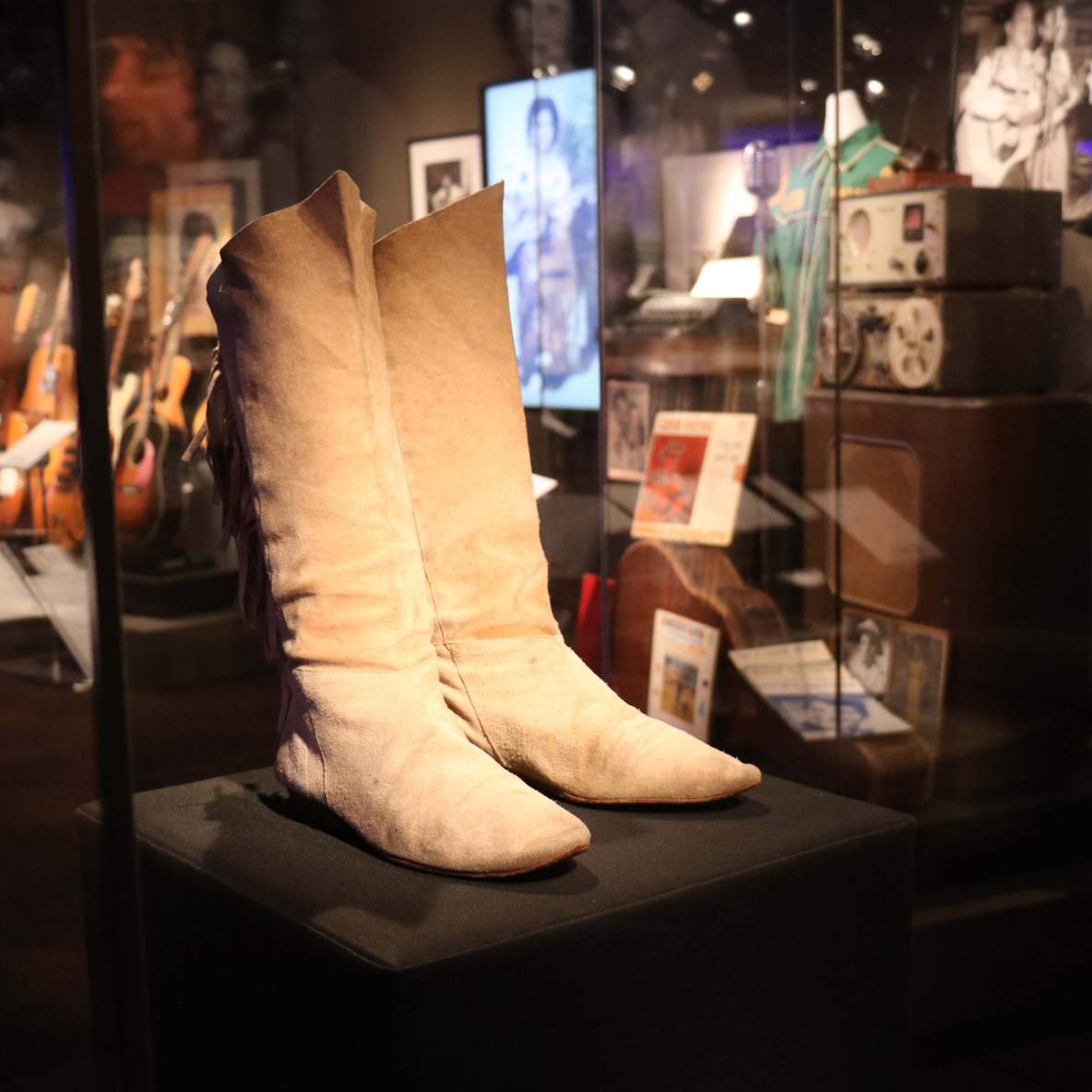 Photo of boots on display