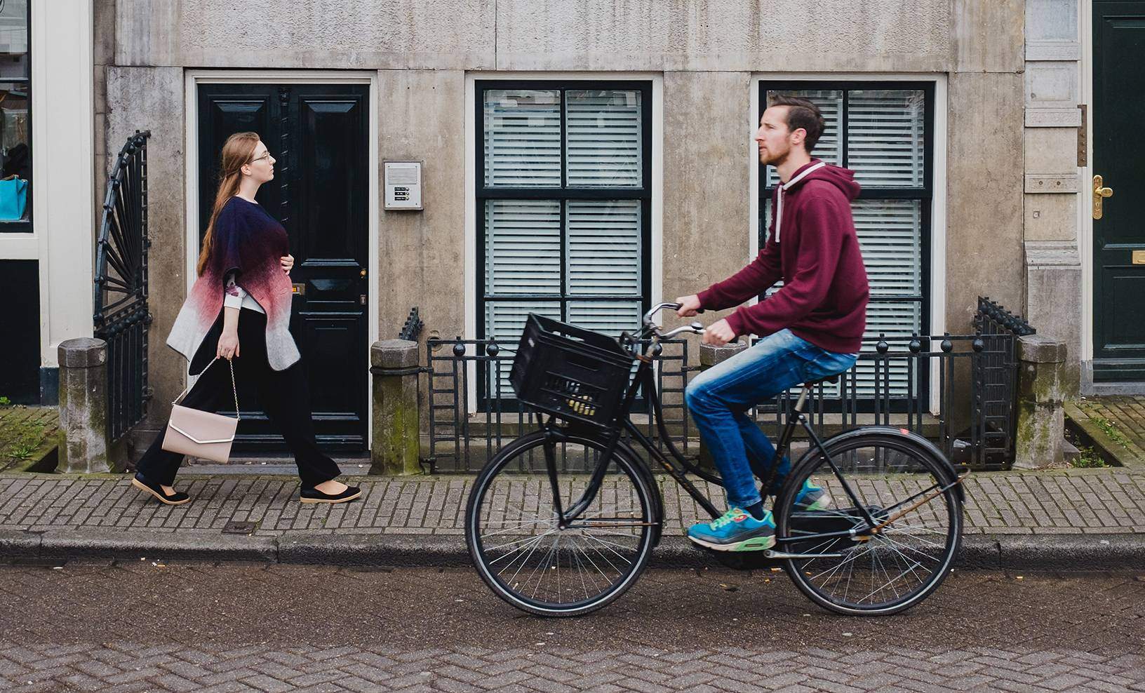 two people on bikes