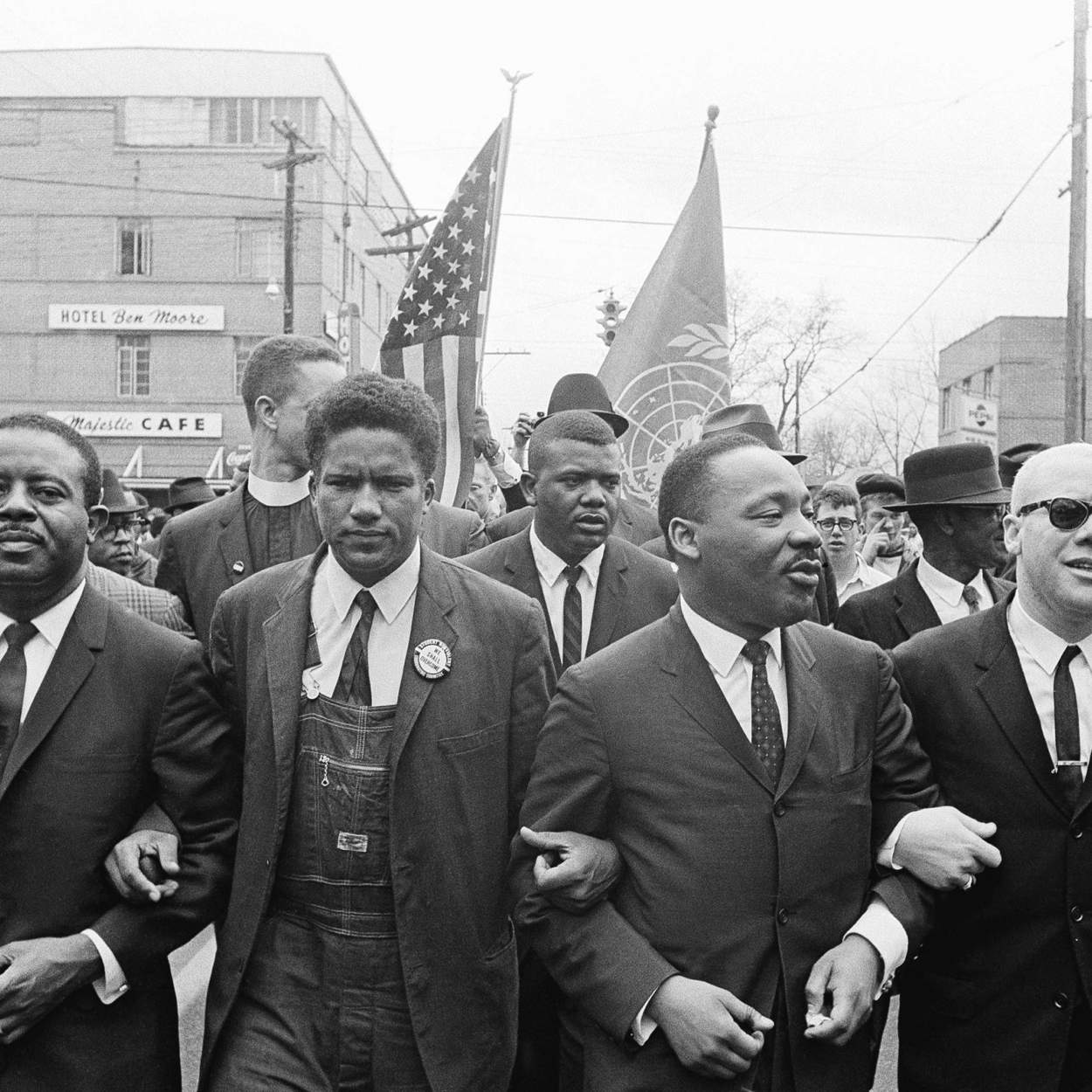 Martin Luther King at a peaceful protest