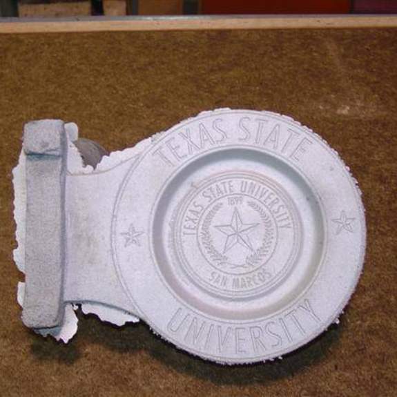 Image, cast of Texas State Seal (unfinished).