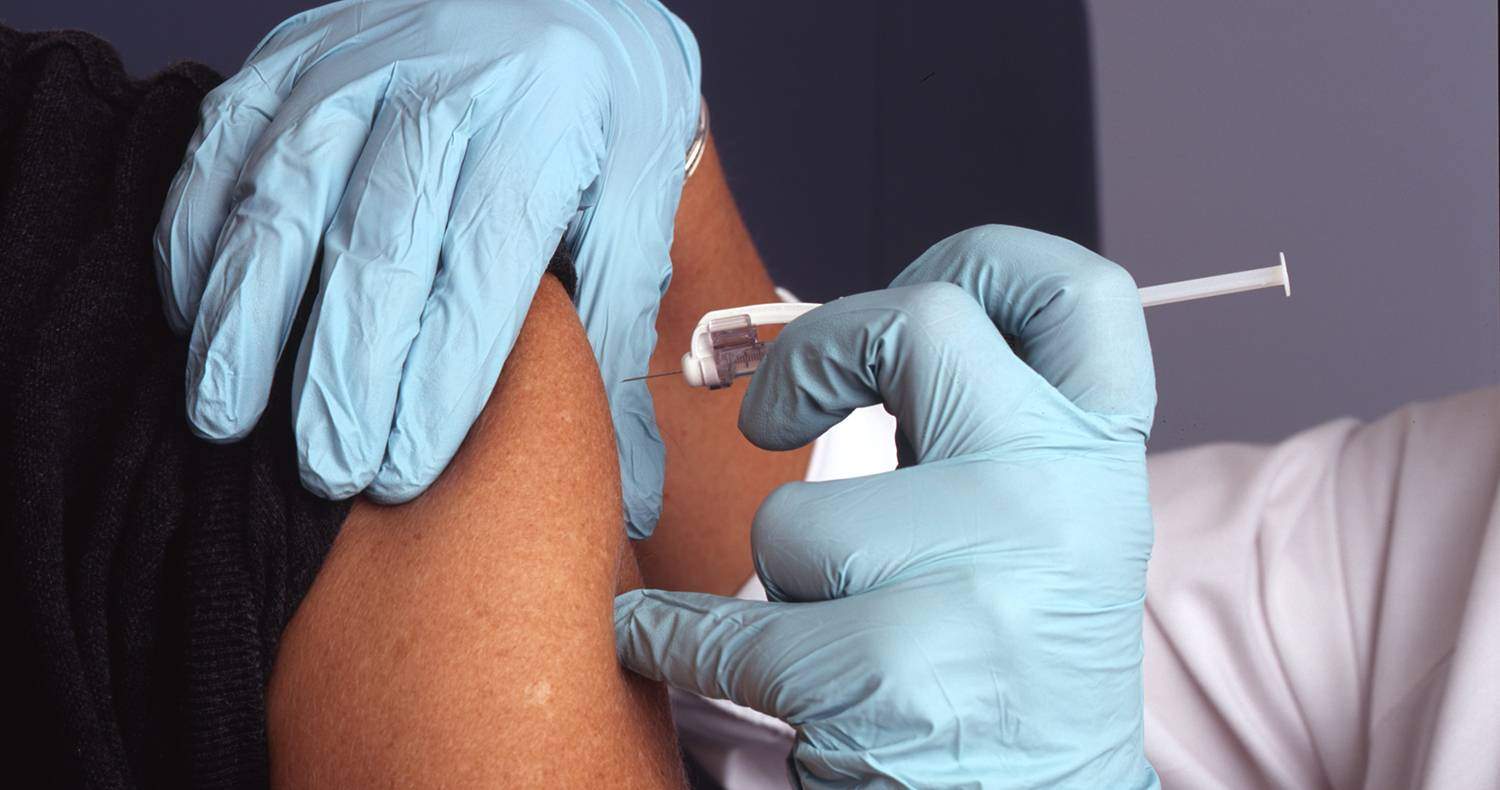 person receiving vaccine shot