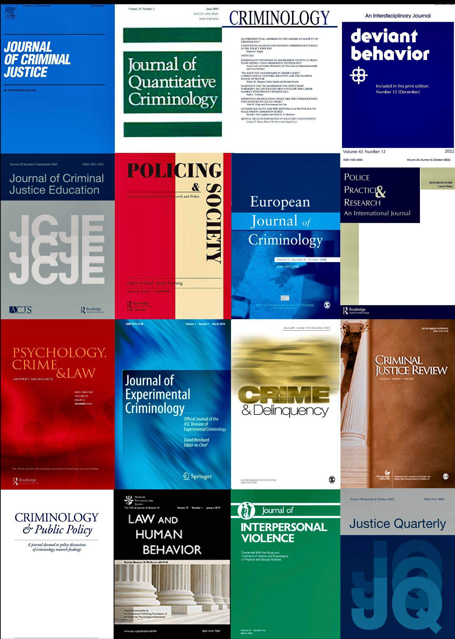 a collage of criminal justice textbook covers