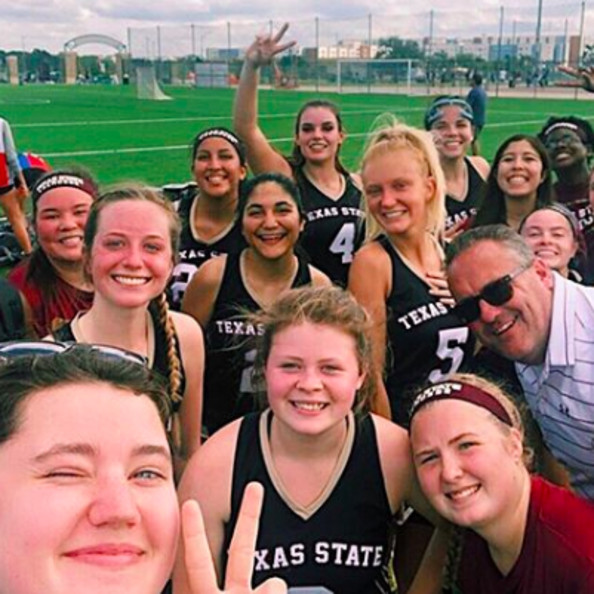 Women's Lacrosse Team Selfie 1