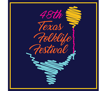 texas folklife festival flyer with longhorn and name of event