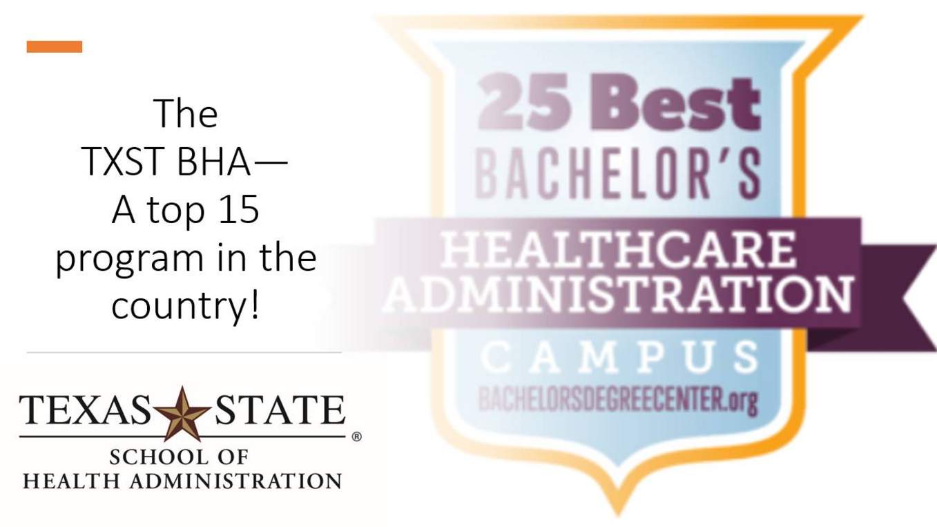 BHA program named top 15 in the country by BachelorsDegreeCenter.org