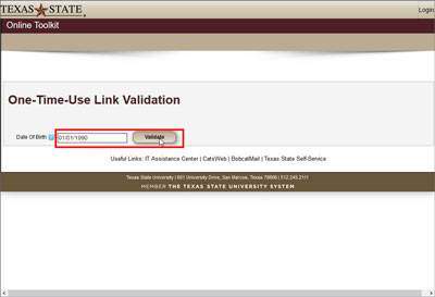 link validation screenshot
