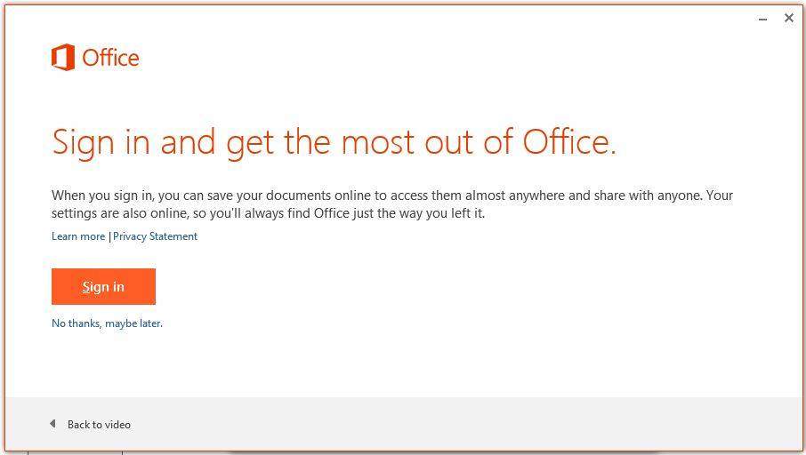 office 365 screenshot