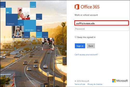 office 365 page
