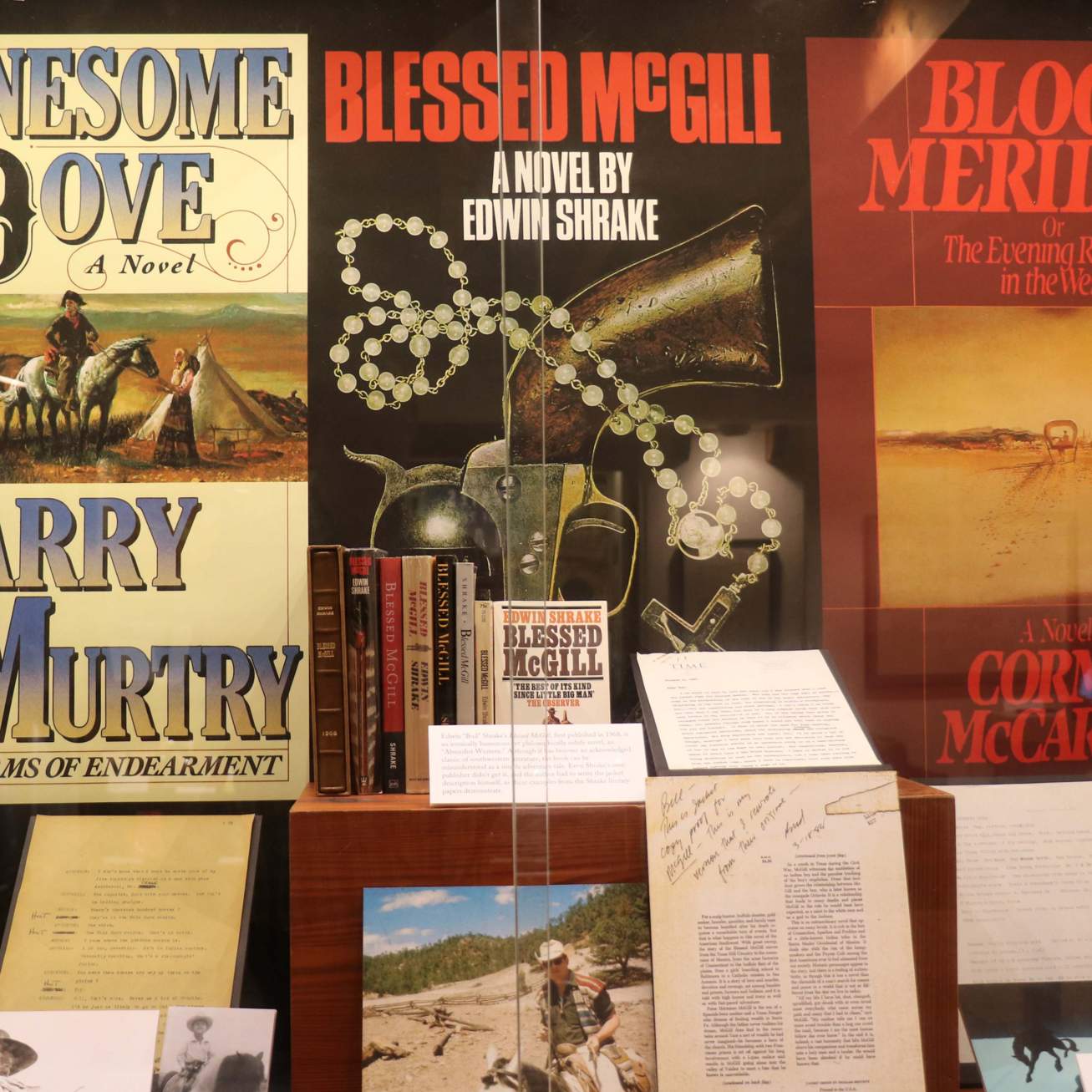 Lonesome Dove, Blessed McGill and Blood Meridian book covers