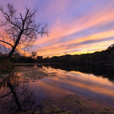San Marcos River at dusk