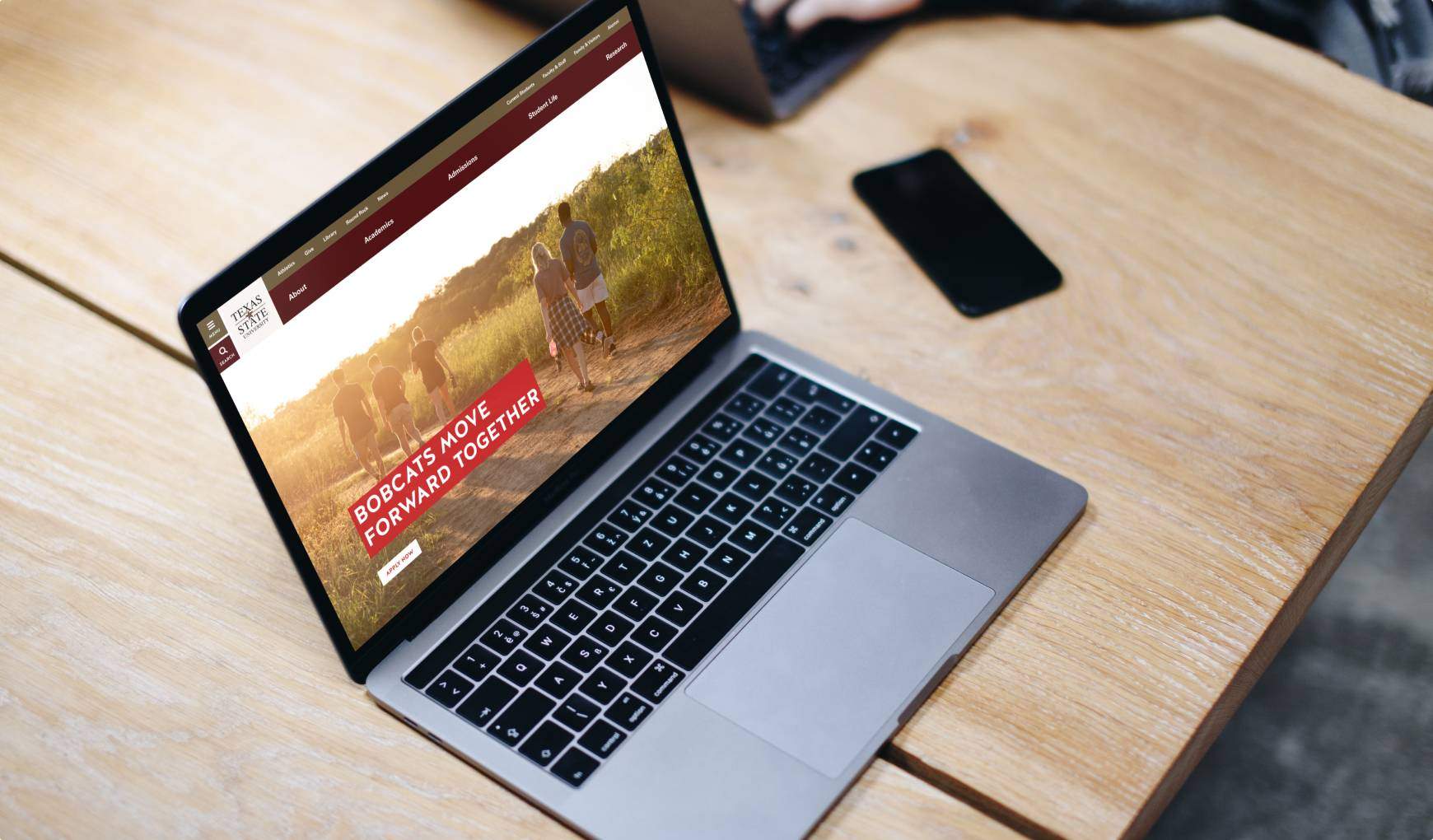show respect texas state homepage macbook pro mockup