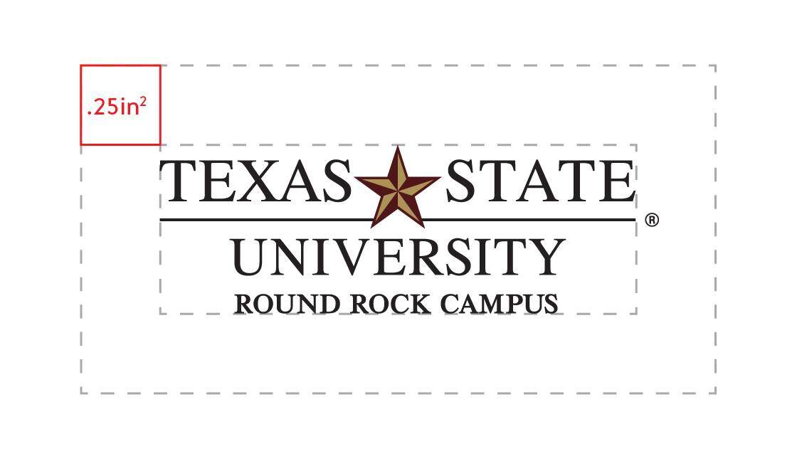 Round Rock logo with .25 inch of clear space