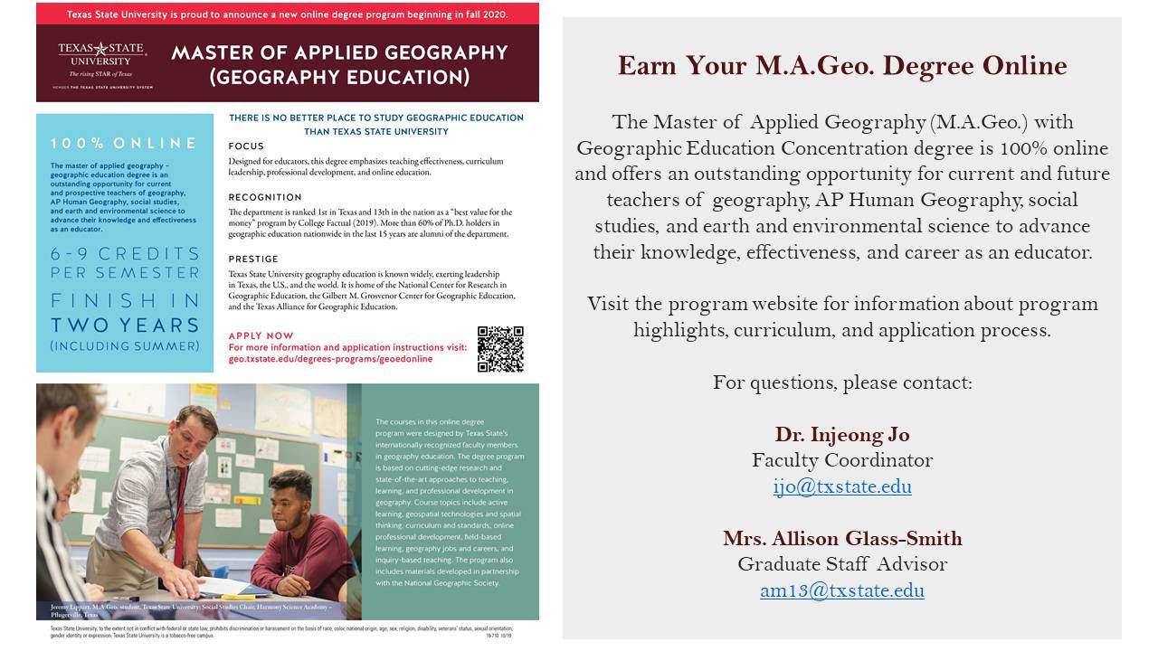 Online Masters in Geography Education