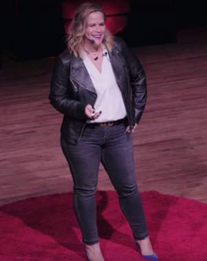 Shannon Faseler gives a TED Talk at Texas State, 2019