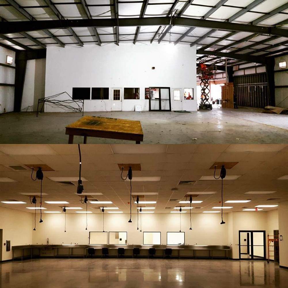 Before and After Image of new facility