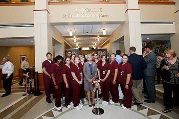 SON Director with the inaugural nursing class