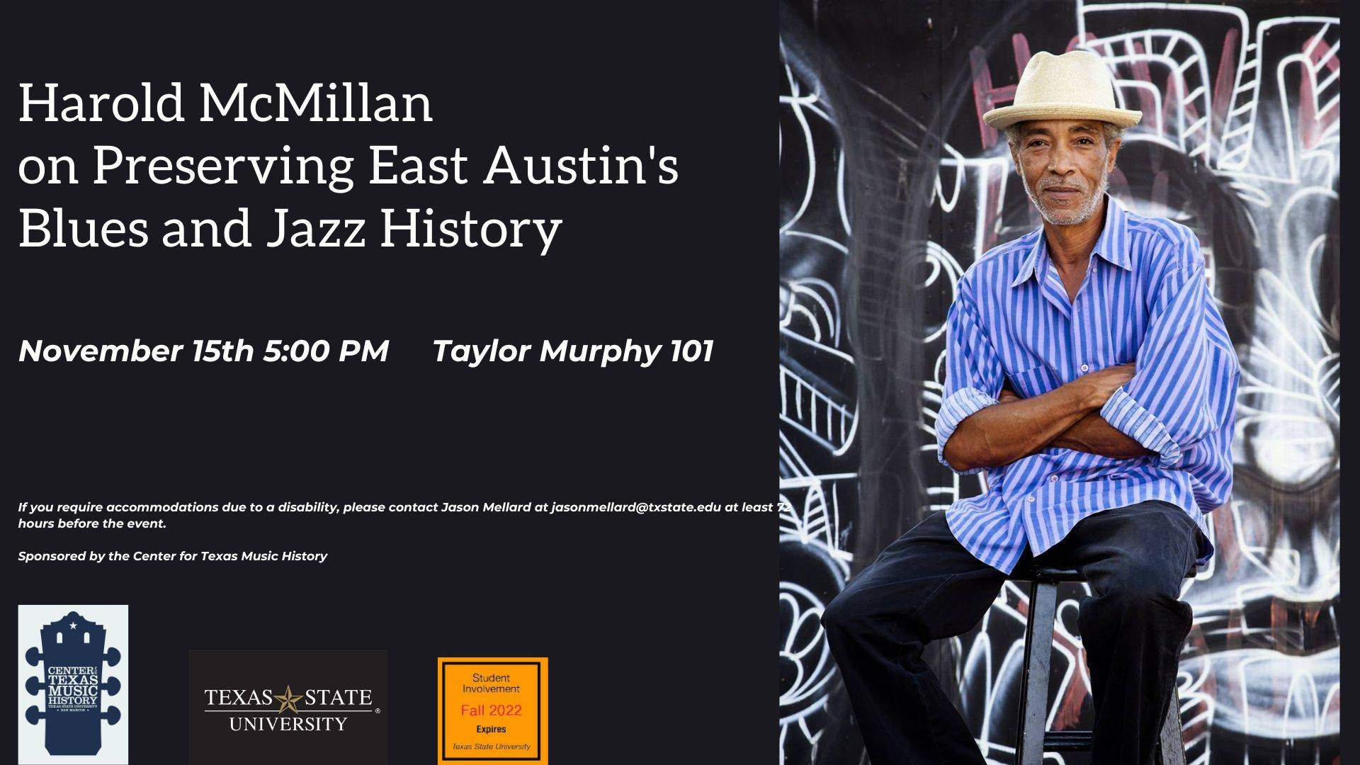 Harold McMillan, Presserving E. Austin's Blues and Jazz