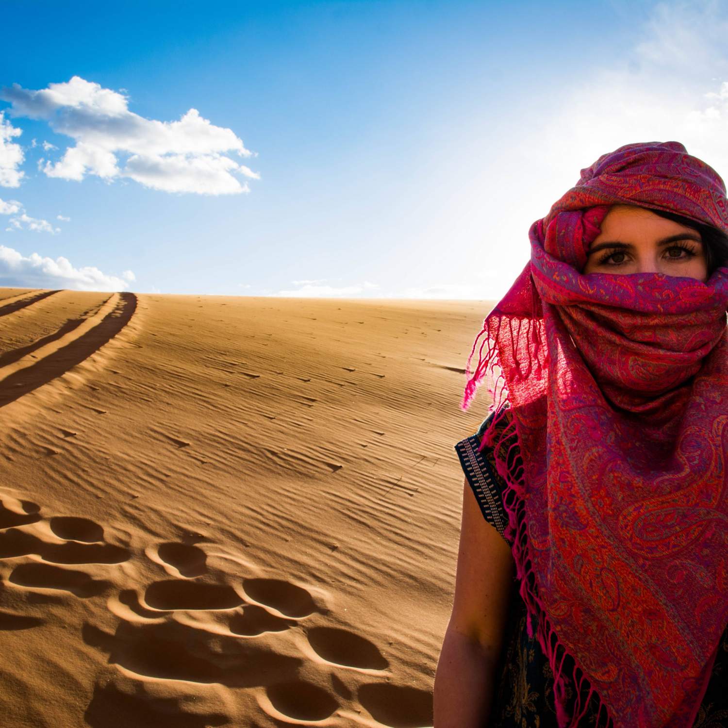 Student in Sahara Desert