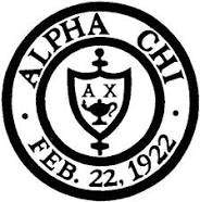 Alpha Chi Honor society logo