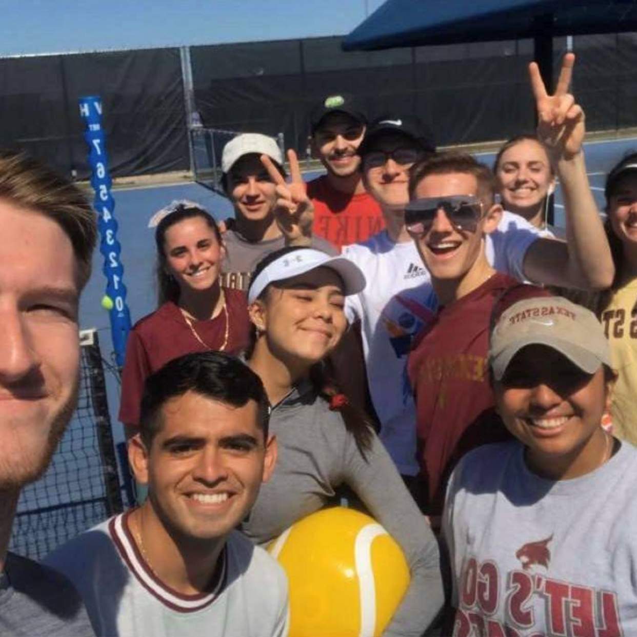 Tennis group selfie