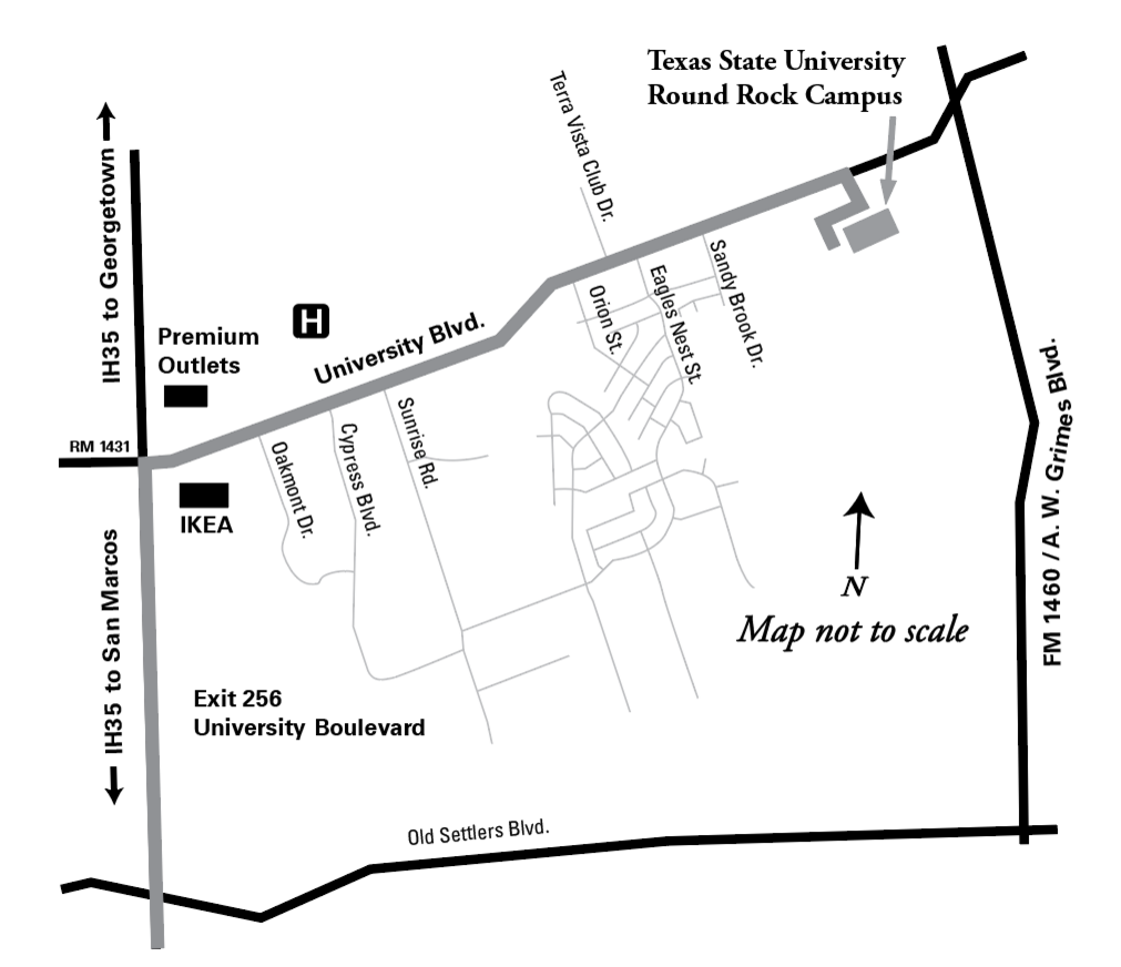 Map And Directions Texas State University Round Rock Campus