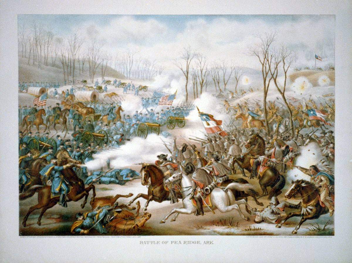 Battle of Pea Ridge Painting