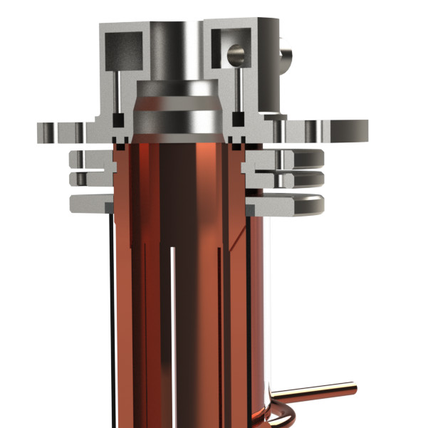 computer model of plasma torch closeup
