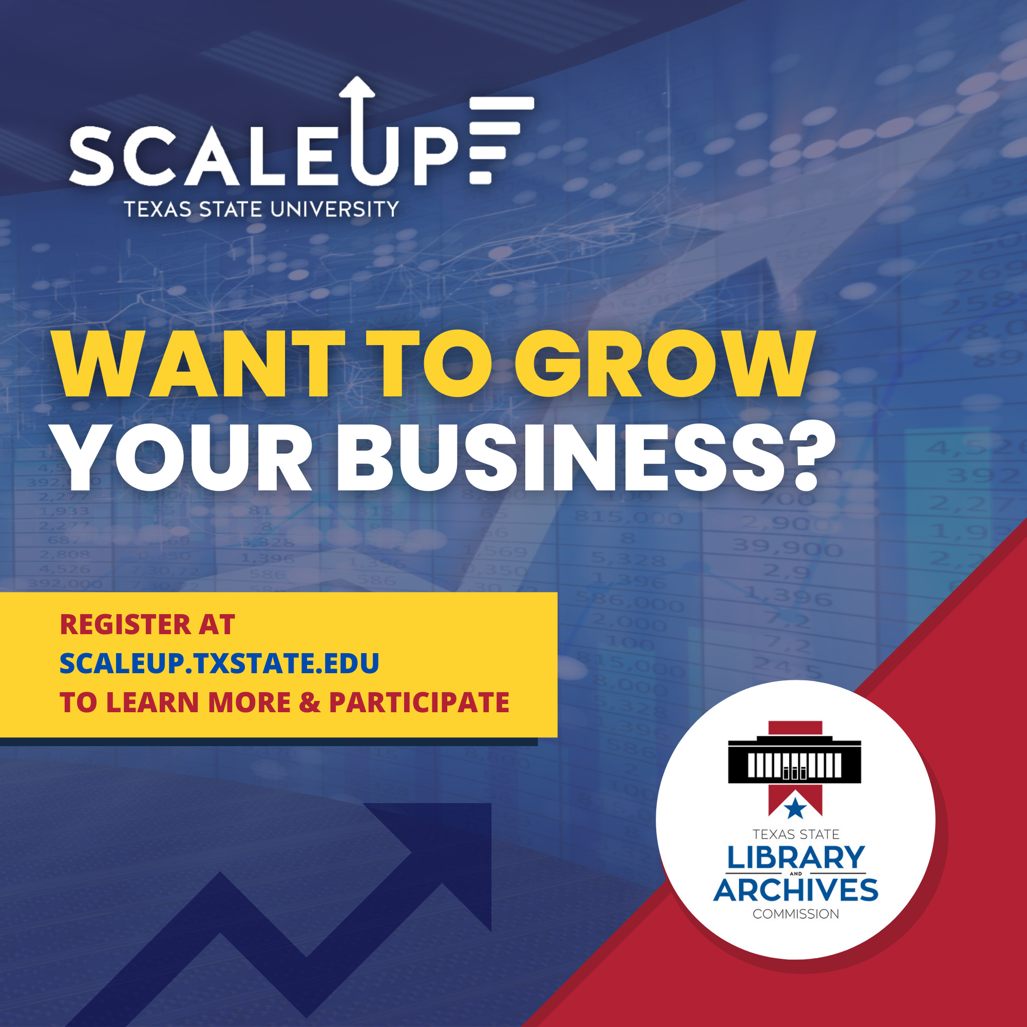 Advertisement in Spanish for the SCALEUP program at Texas State University